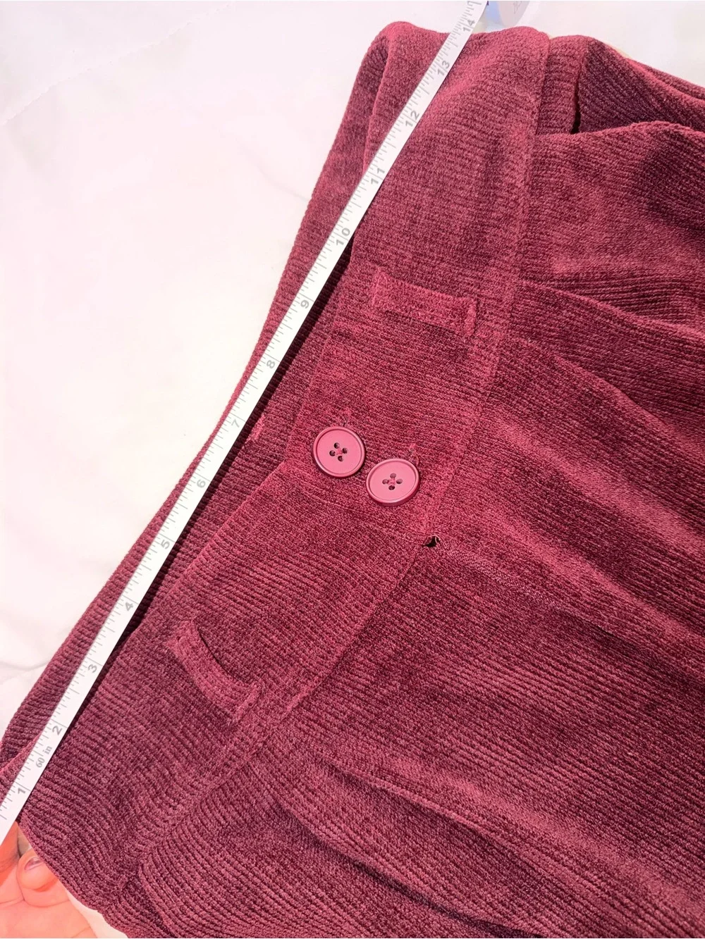Cider Vintage-Inspired Ribbed Wide-Leg Pants in Deep Berry - Picture 4 of 4